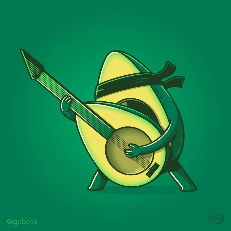 gebelia-avocado-guitar-funny-illustratoin